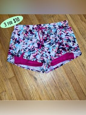 Avia Colorful Athletic Shorts with Magenta Liner